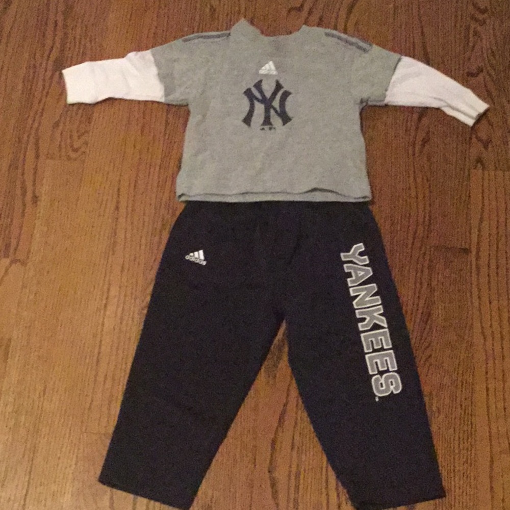 NY Yankee top and jogging pants both by Adidas